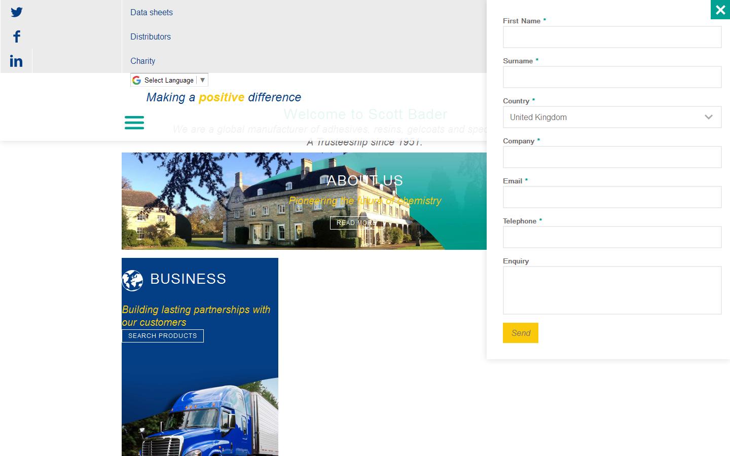 Scott Bader Company Website