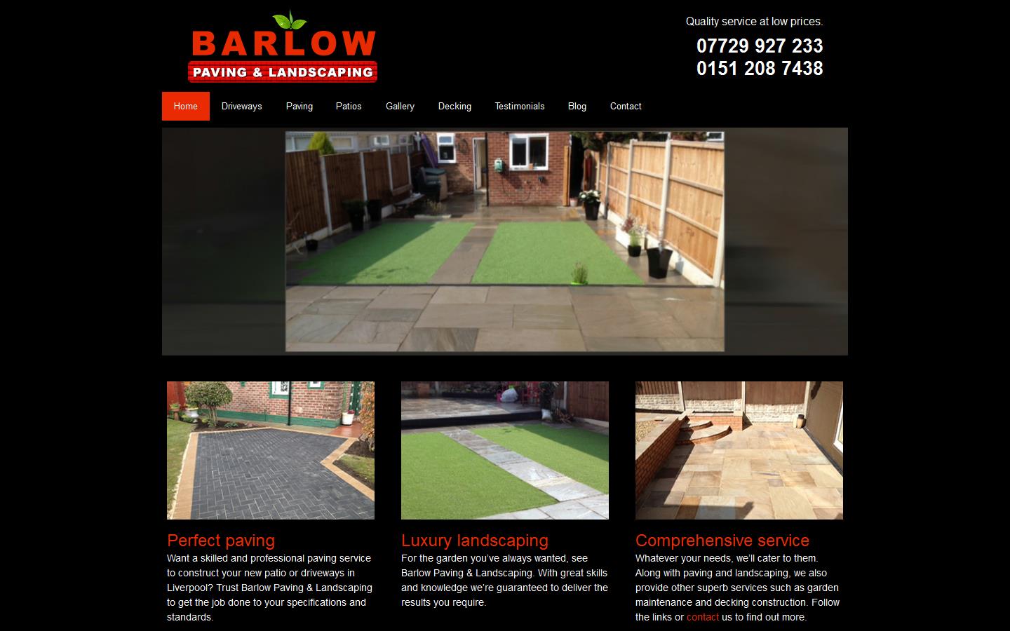 Barlow Landscaping Website