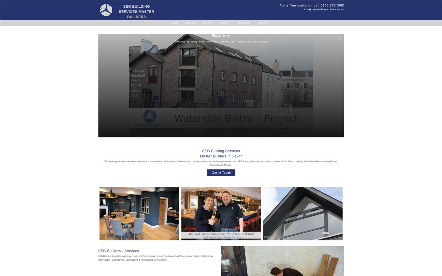 SEG Building Services  Website