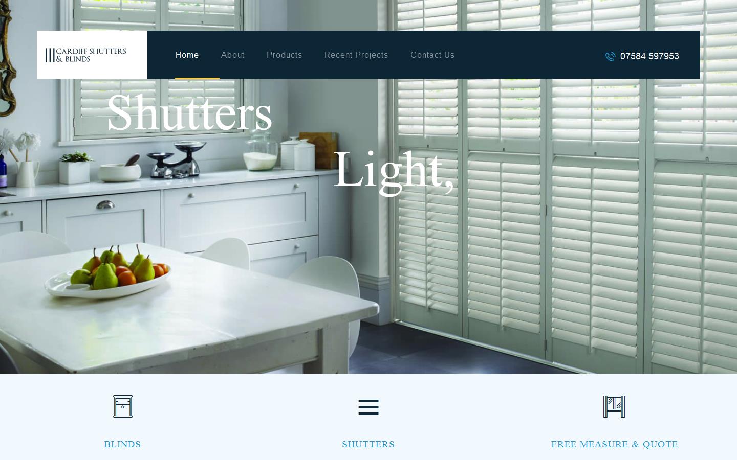 Cardiff Shutters & Blinds Website