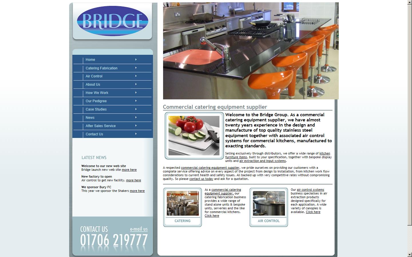 Bridge Catering Fabrications Ltd Website