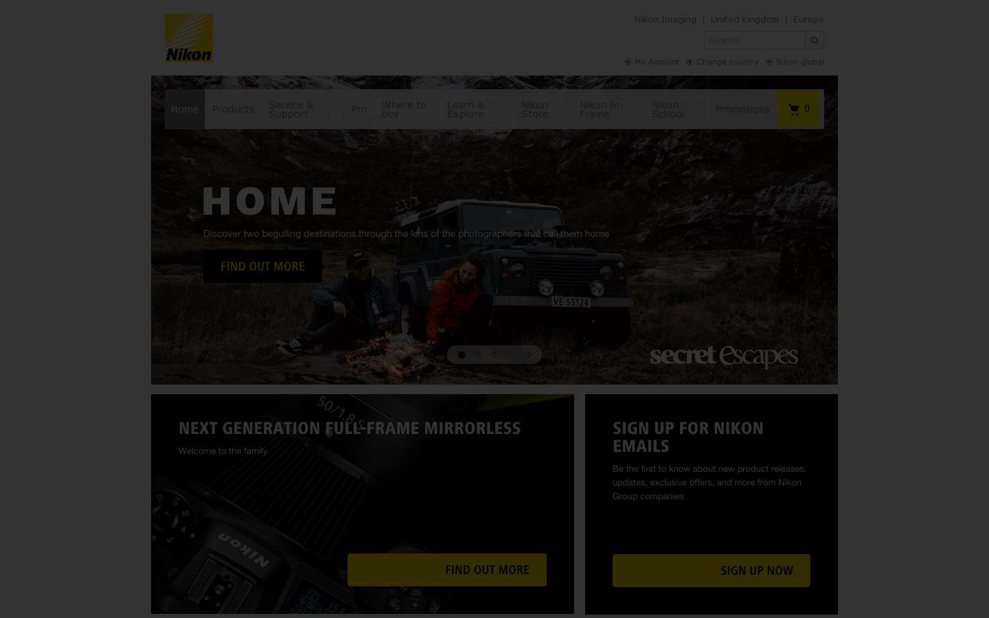 Nikon UK Website