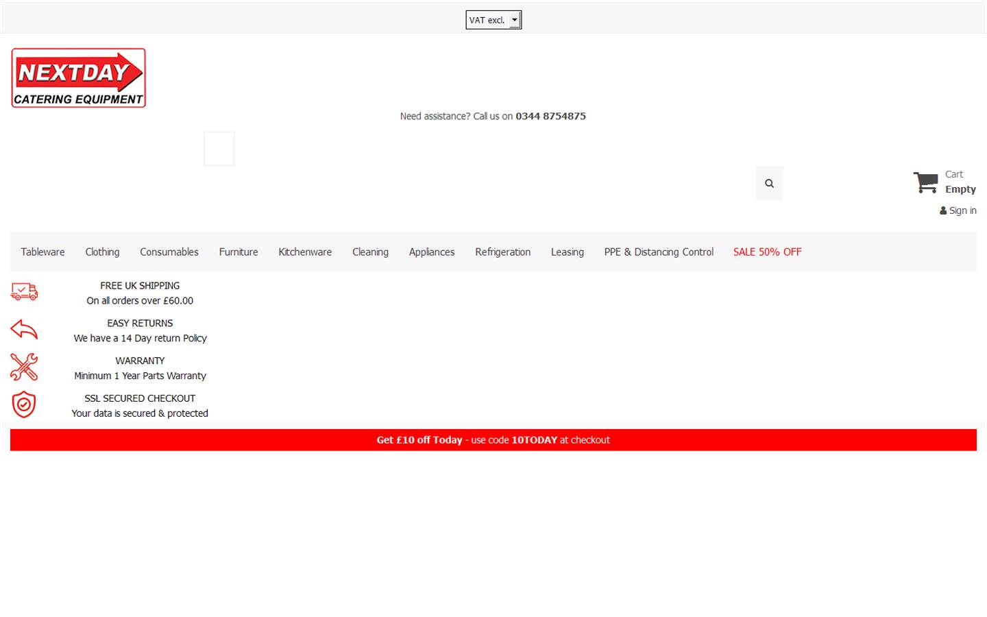 Nextday Catering Website
