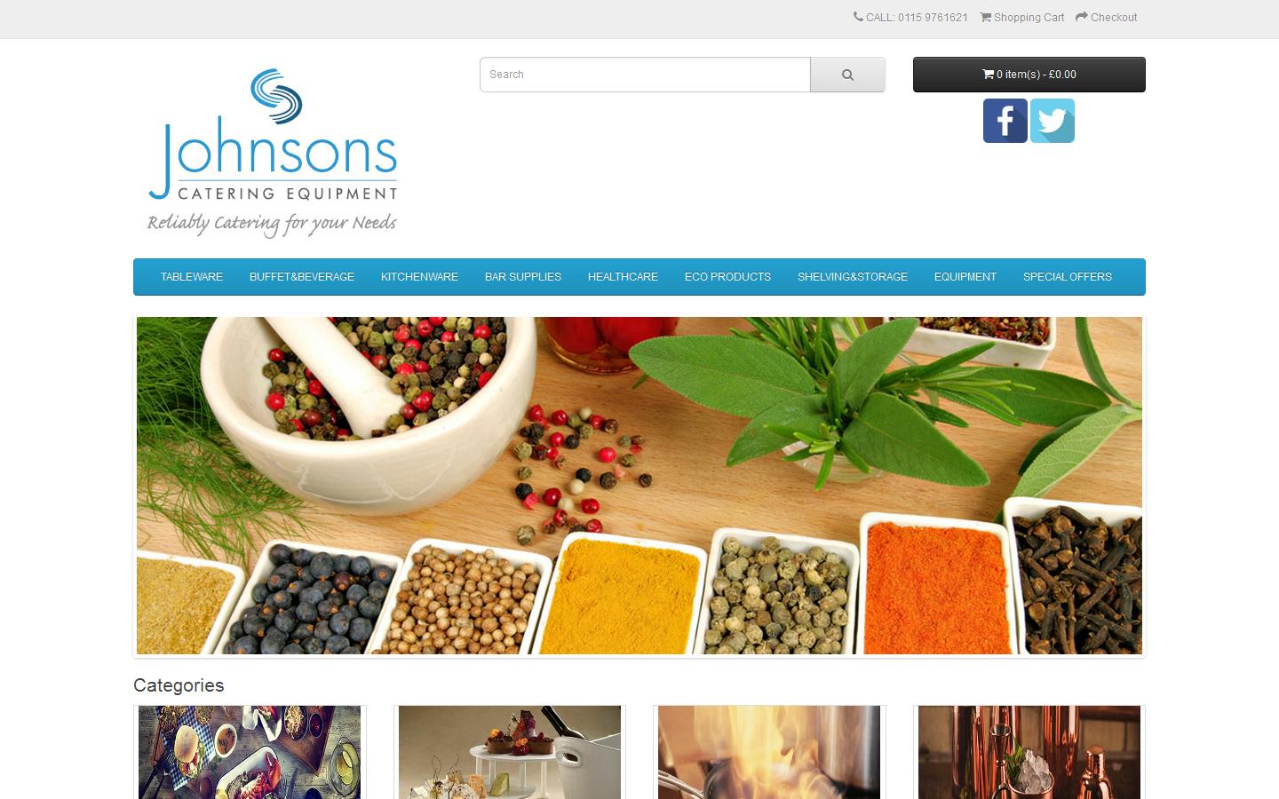Johnsons Catering Equipment Website