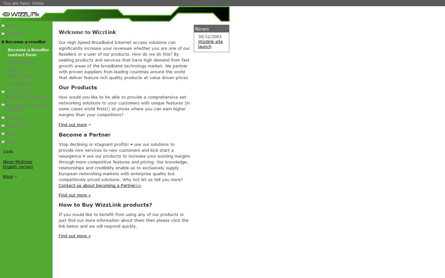 Wizzlink Ltd Website