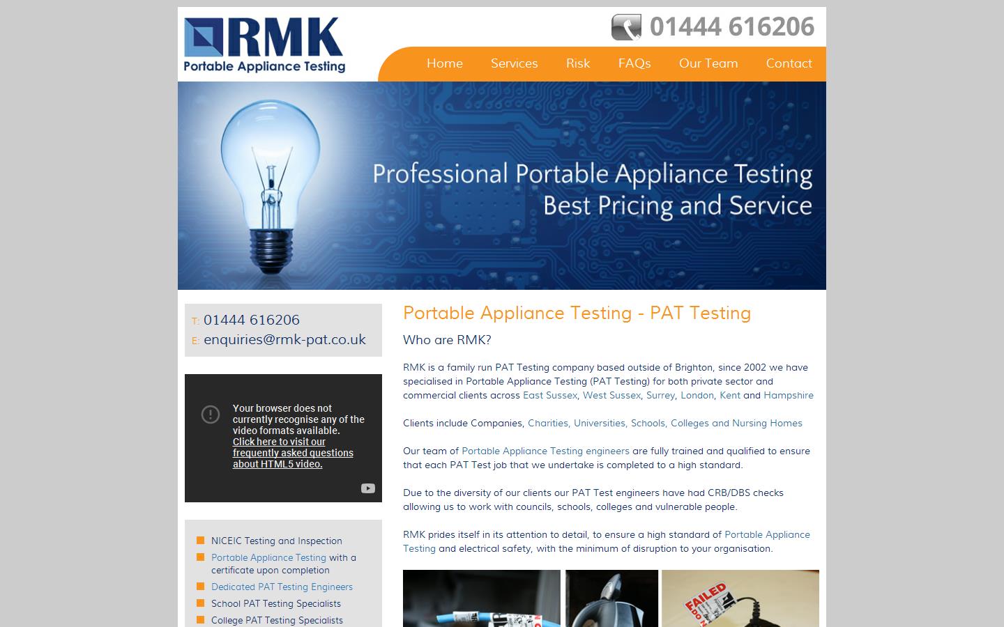 RMK Portable Appliance Testing Ltd Website