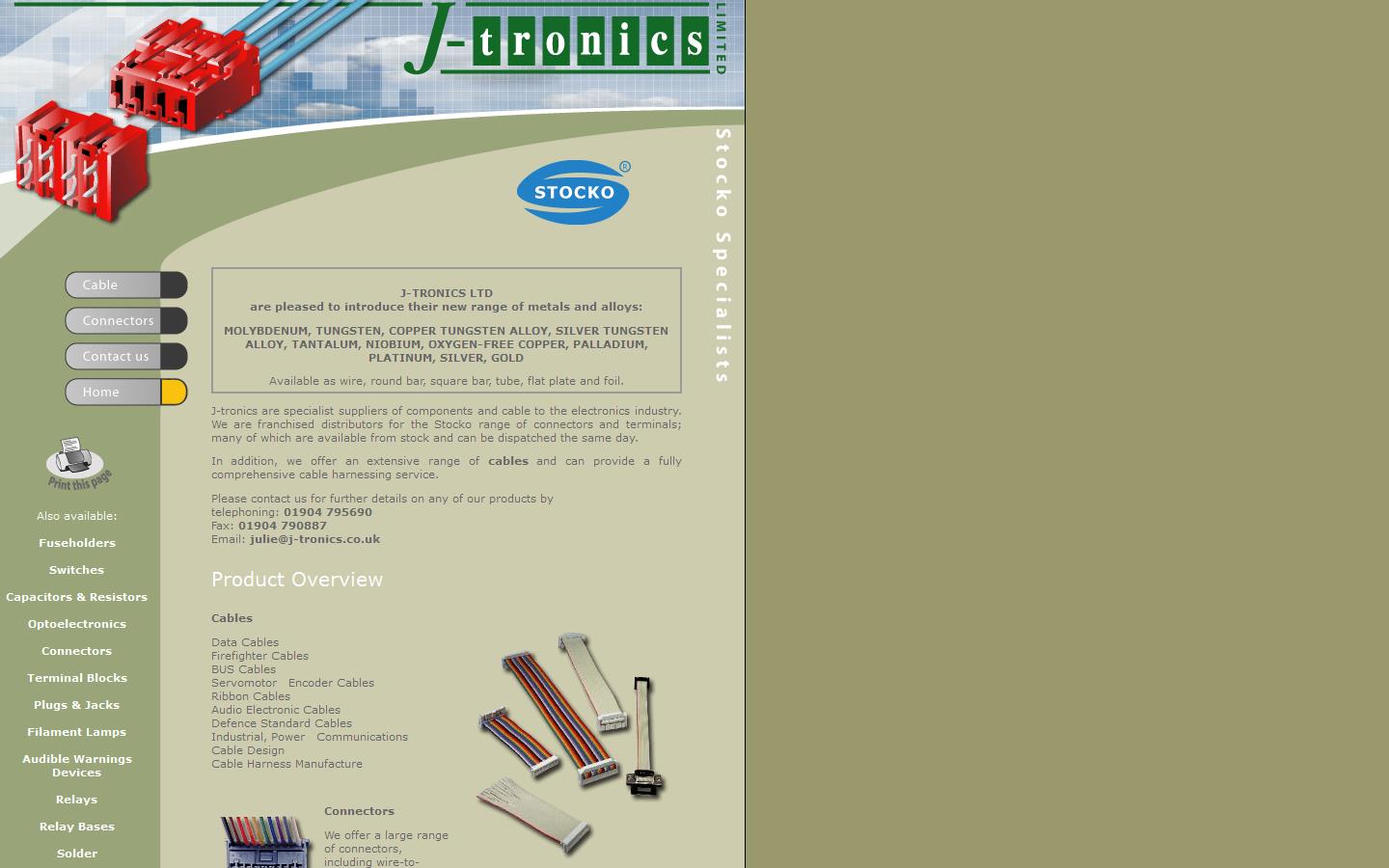 J Tronics Ltd Website
