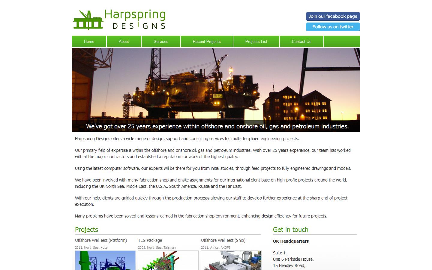 Harpspring Designs Website