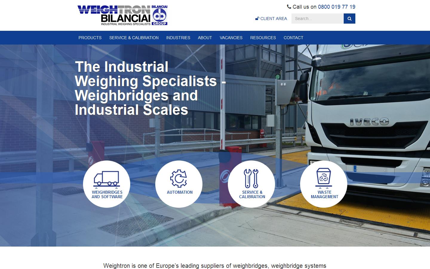 Weightron Bilanciai Website