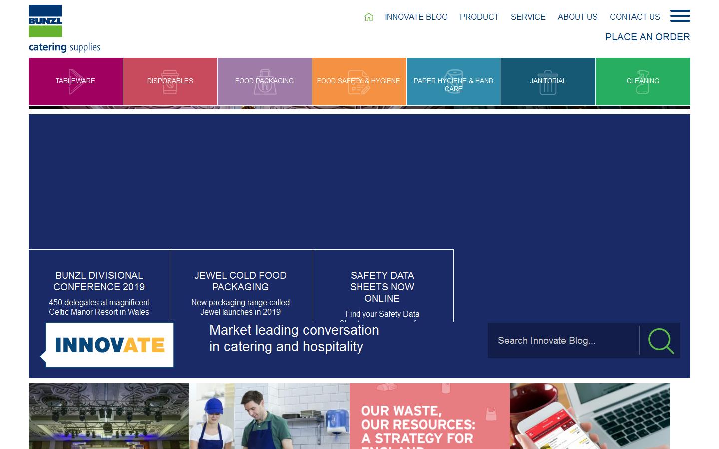 Bunzl Catering Supplies Website