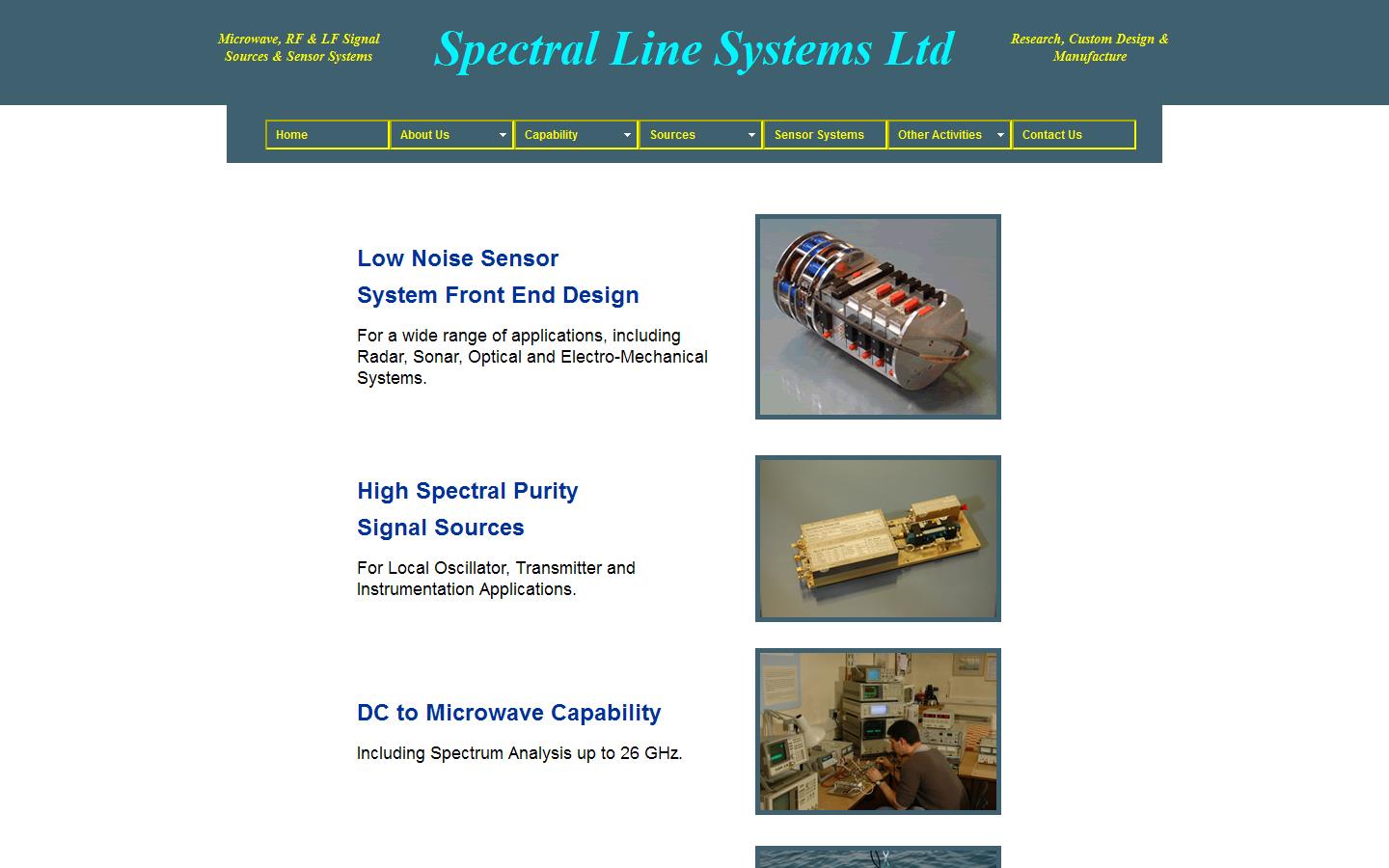Spectral Line Systems Ltd Website