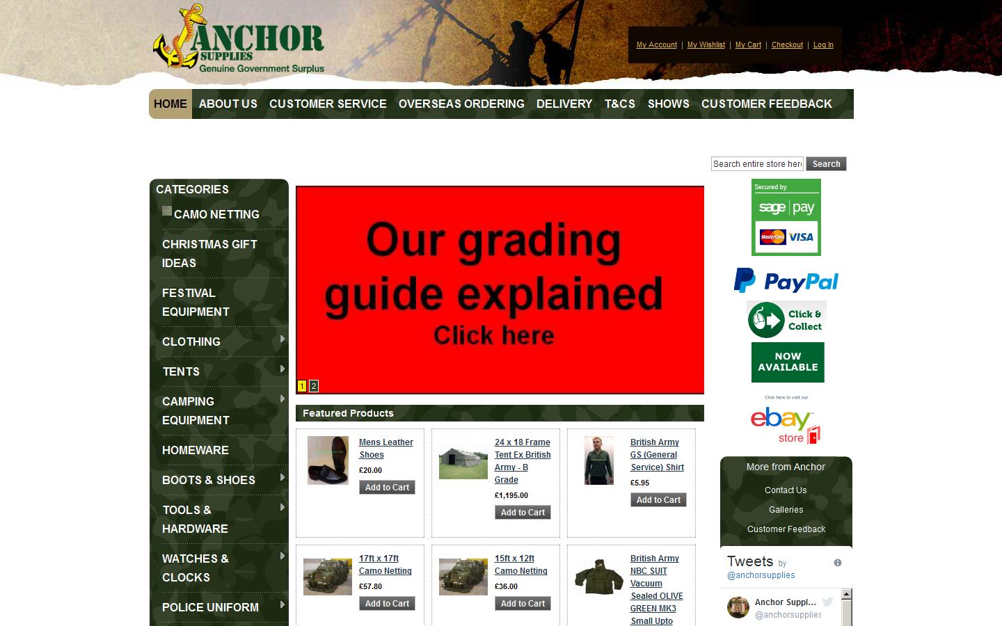 Anchor Supplies Website