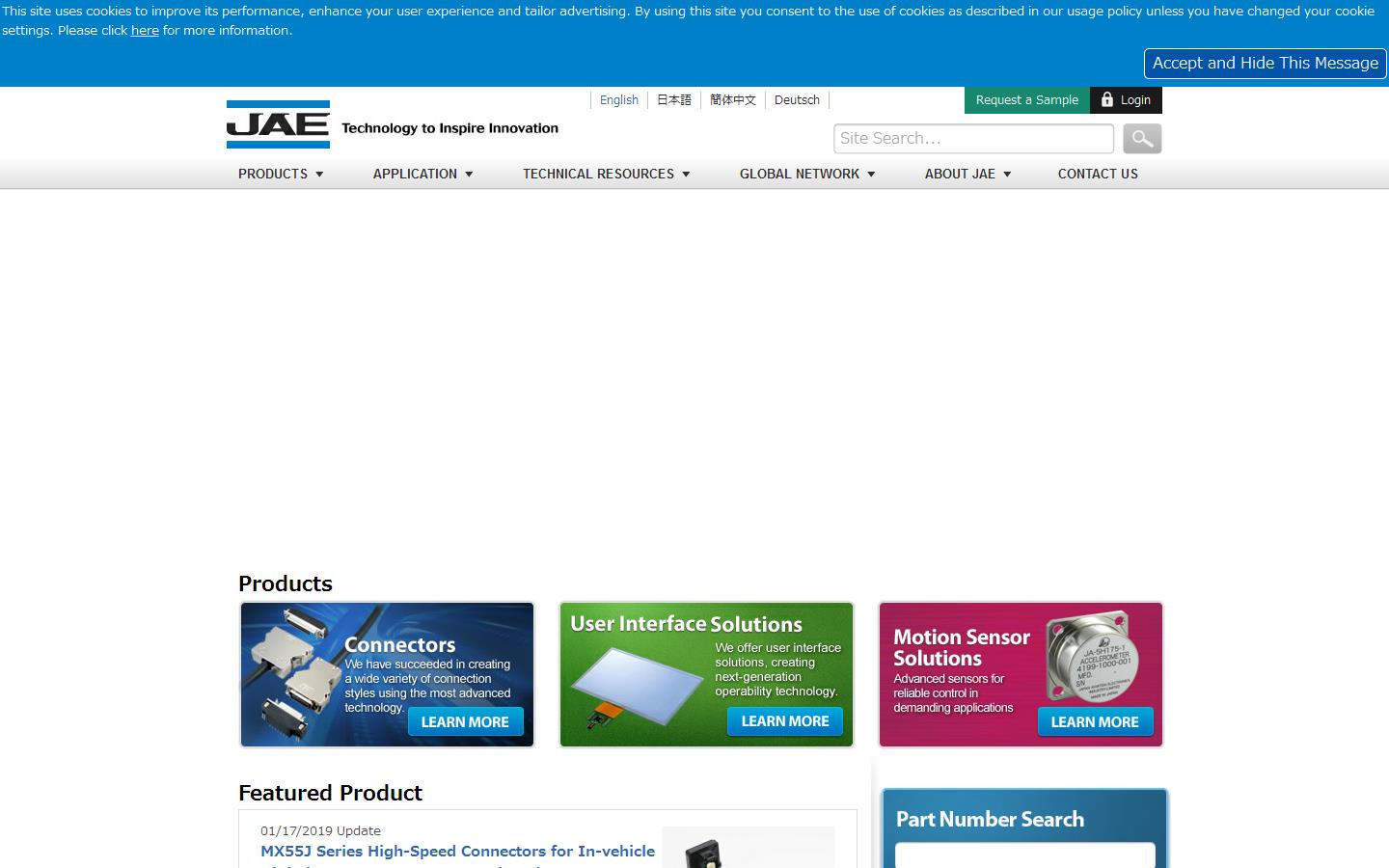 J A E Europe Ltd Website