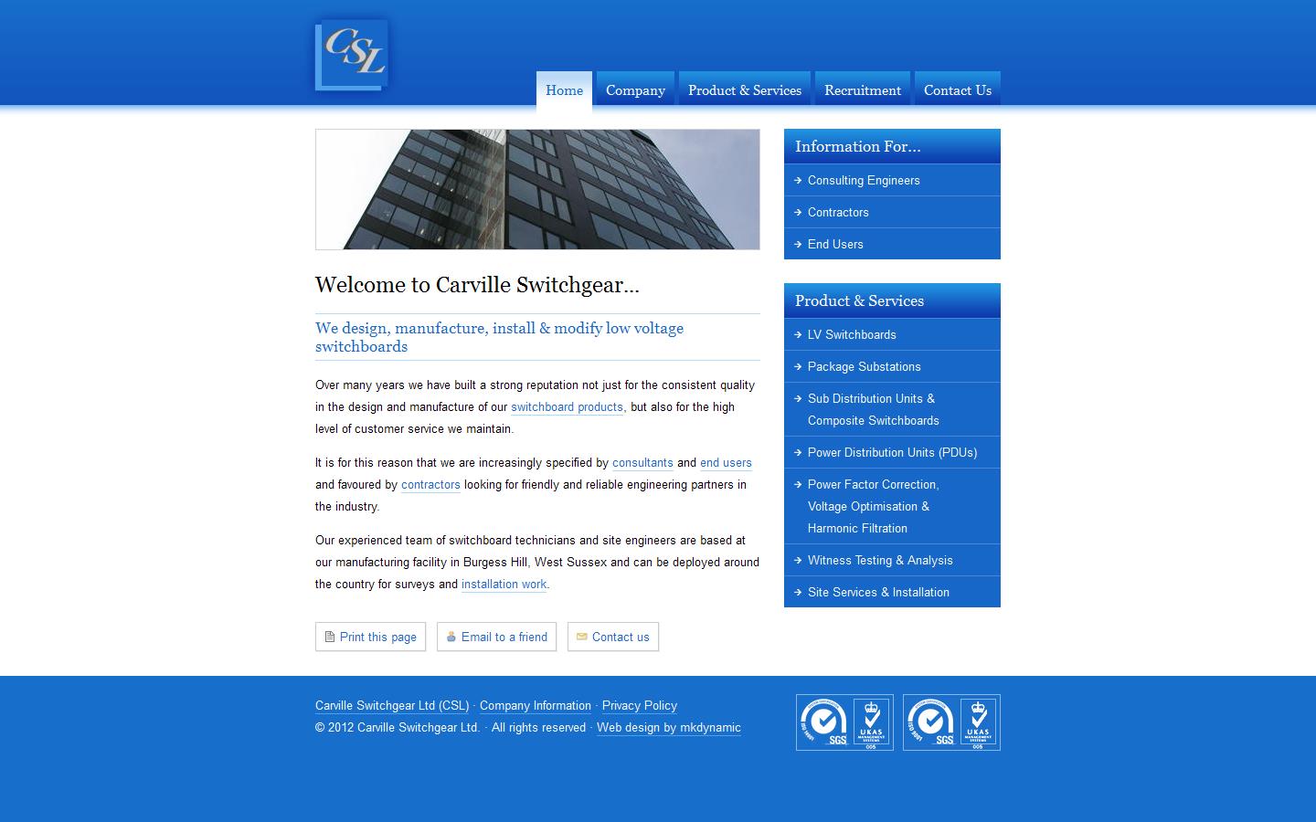 Carville Switchgear Website