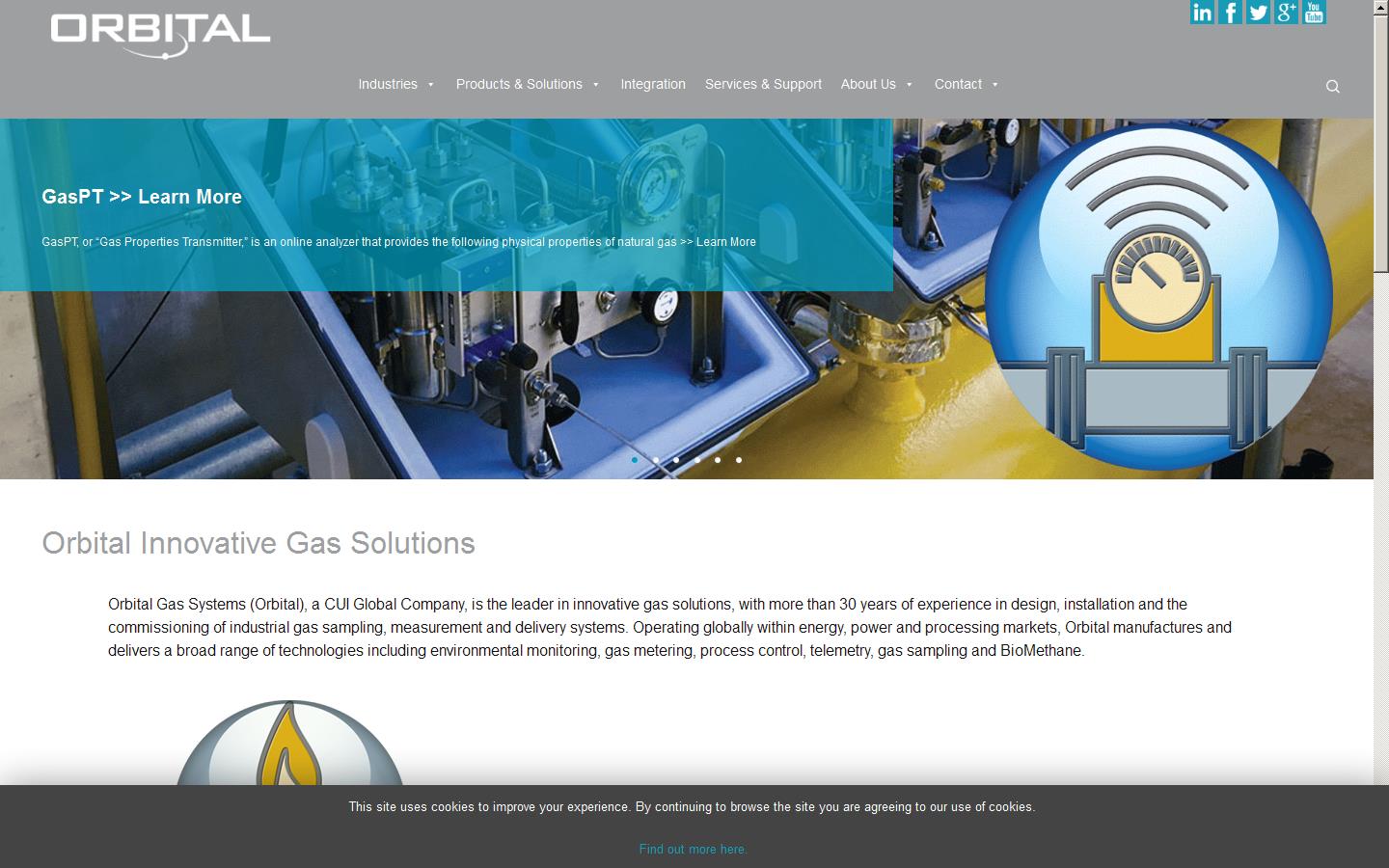 Orbital Gas Systems Ltd Website
