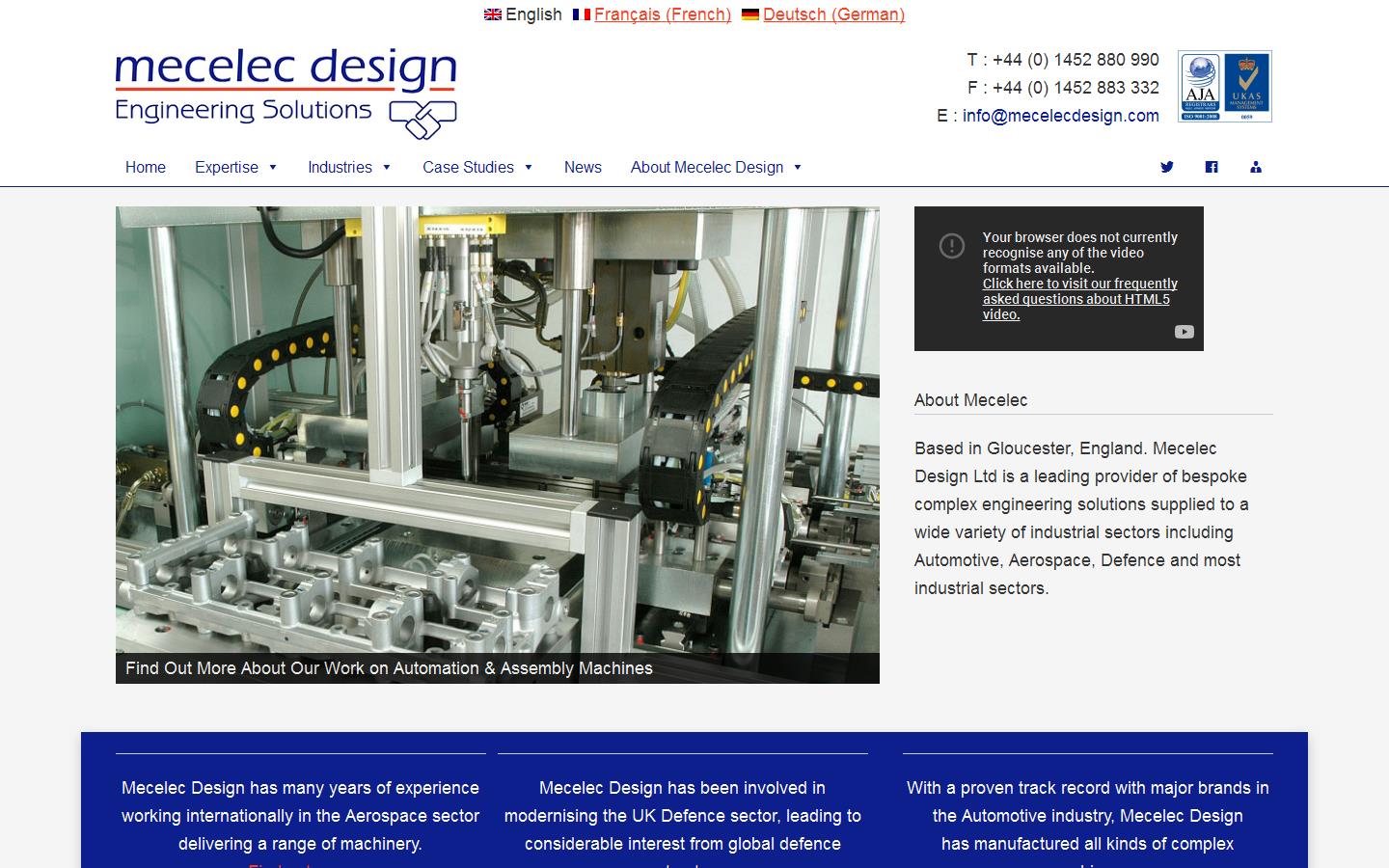 Mecelec Design Ltd Website