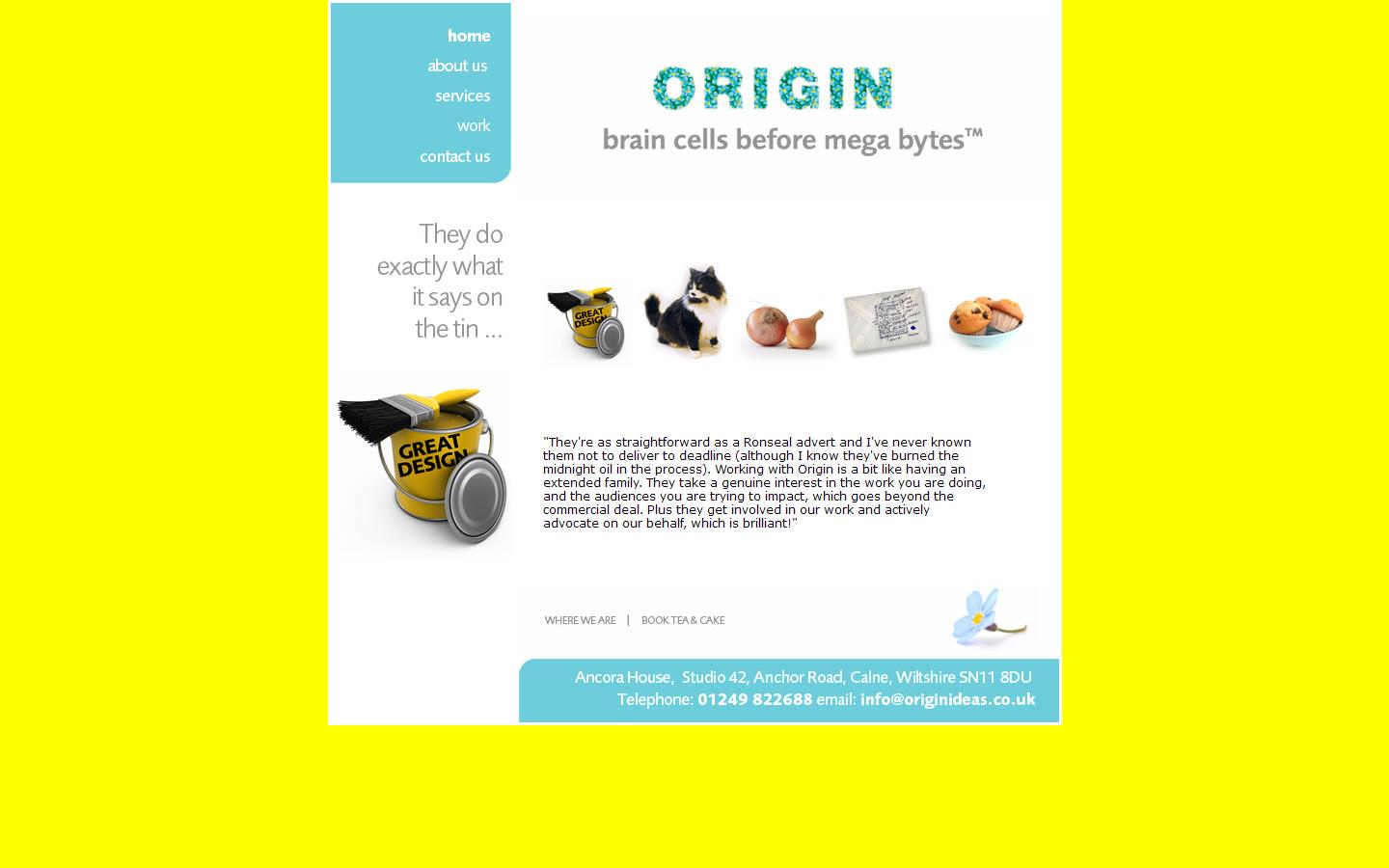 Origin Design Consultants Website