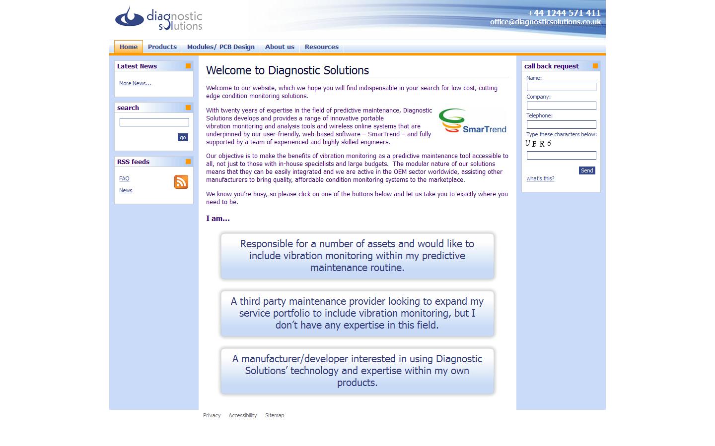 Diagnostic Solutions Ltd Website