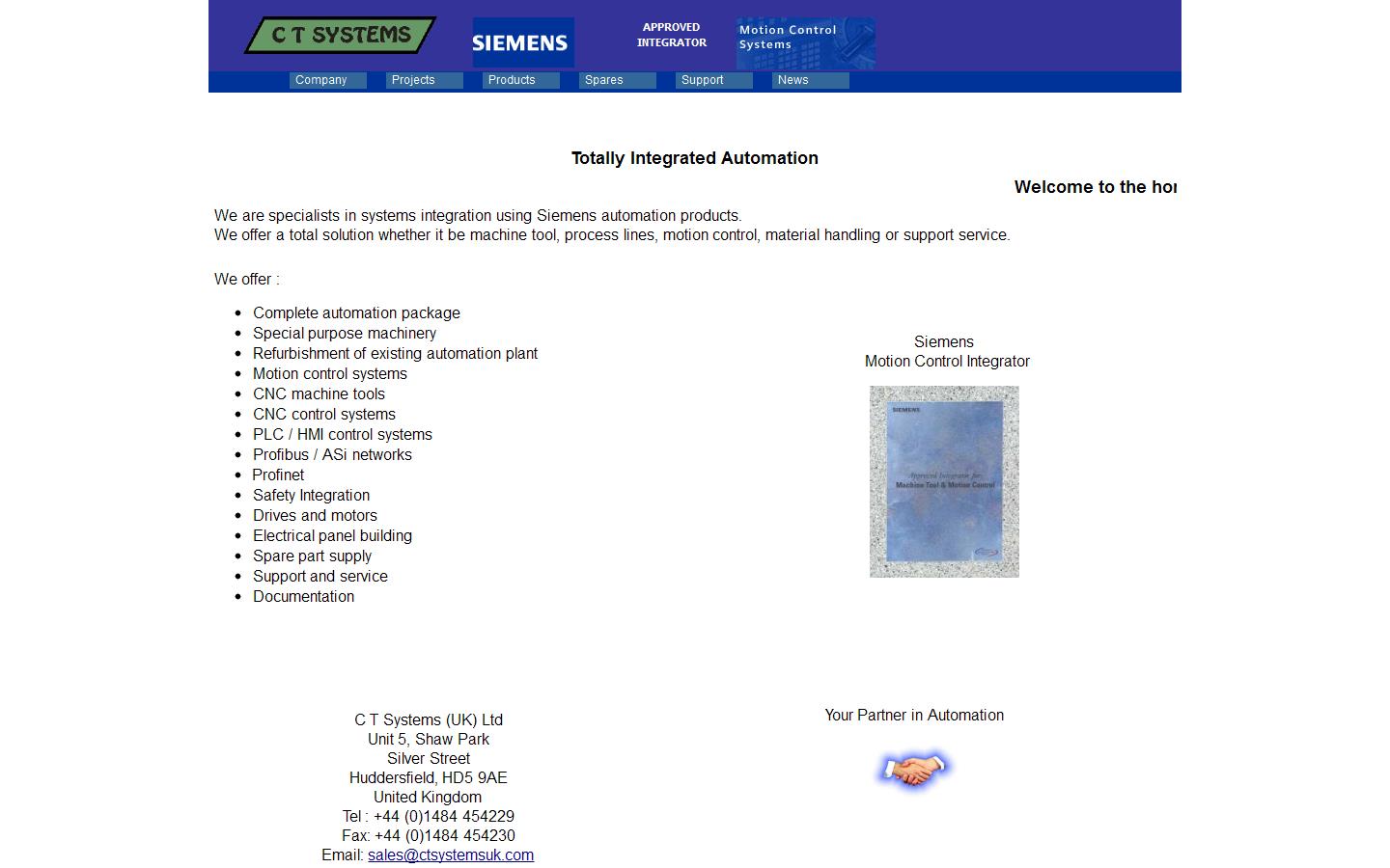 C T Systems UK Ltd Website