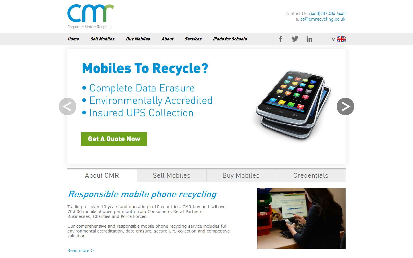 Corporate Mobile Recycling Website