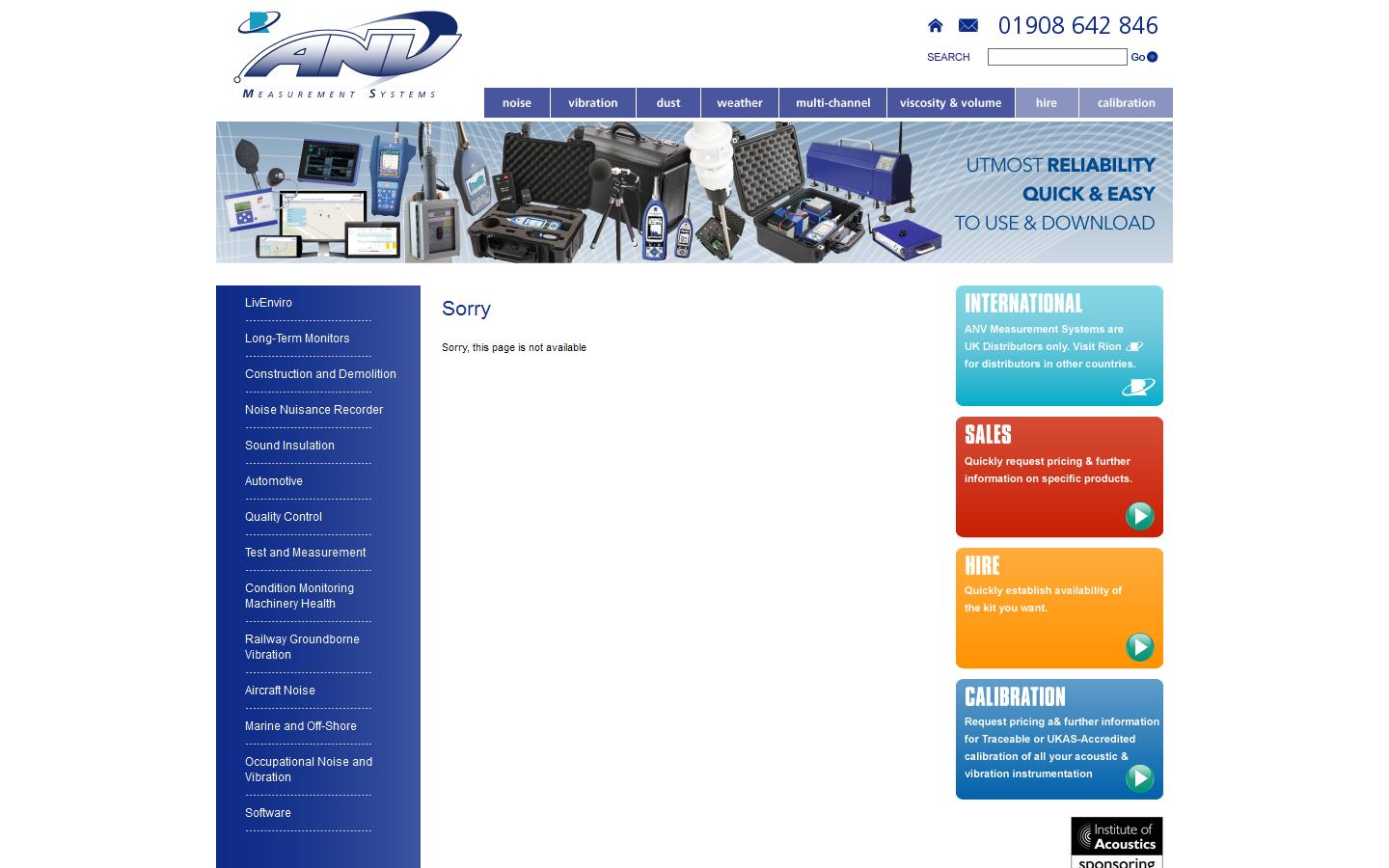 A V Calibration Website