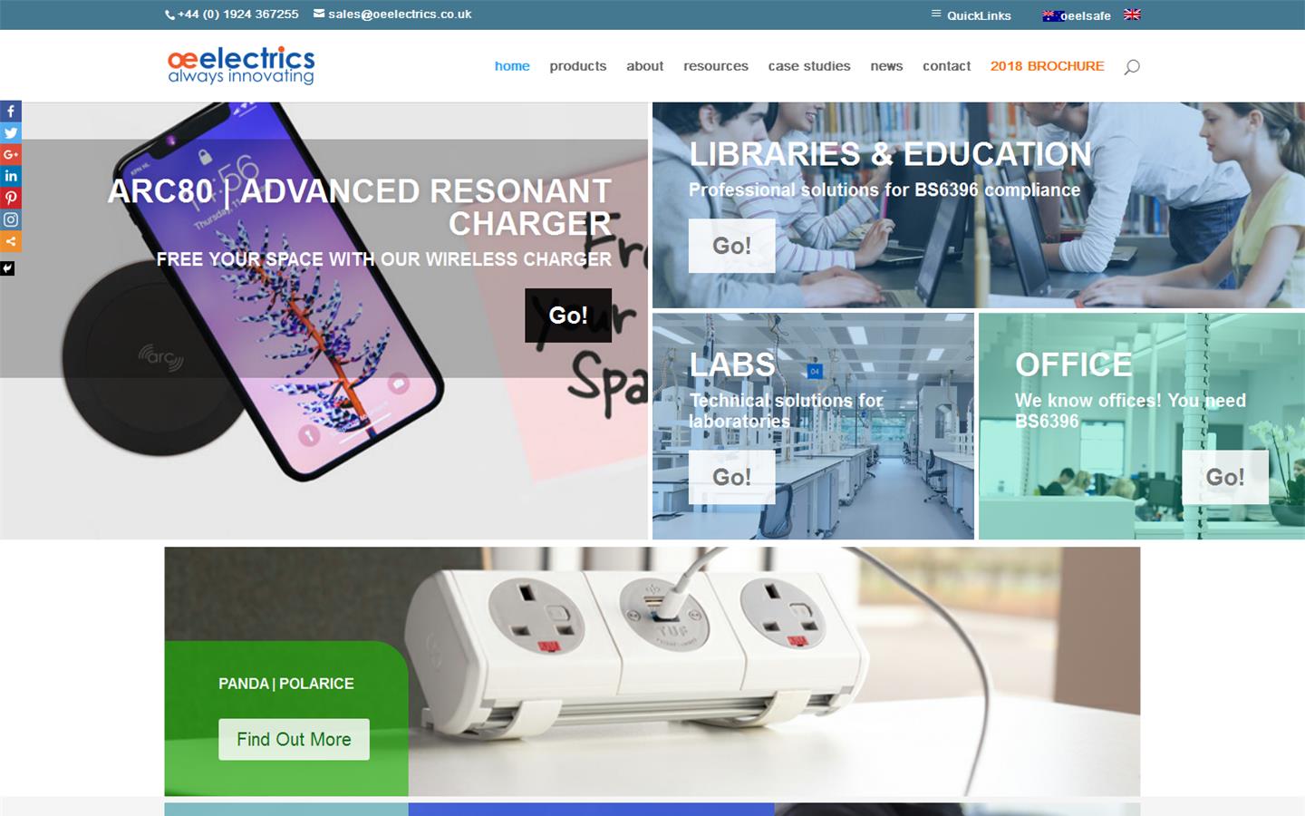 O E Electrics Website