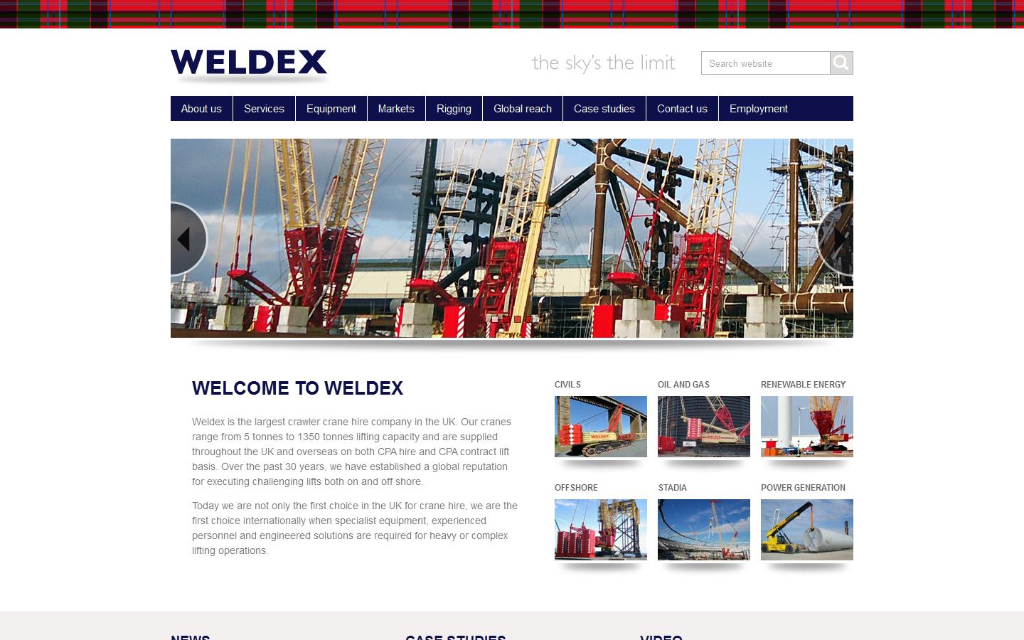 Weldex International Offshore Ltd Website