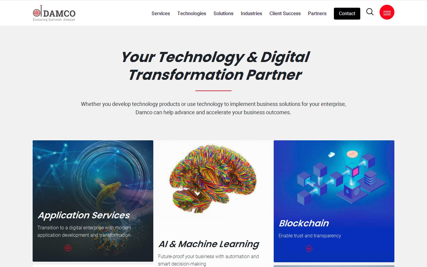 Damco Solutions Website