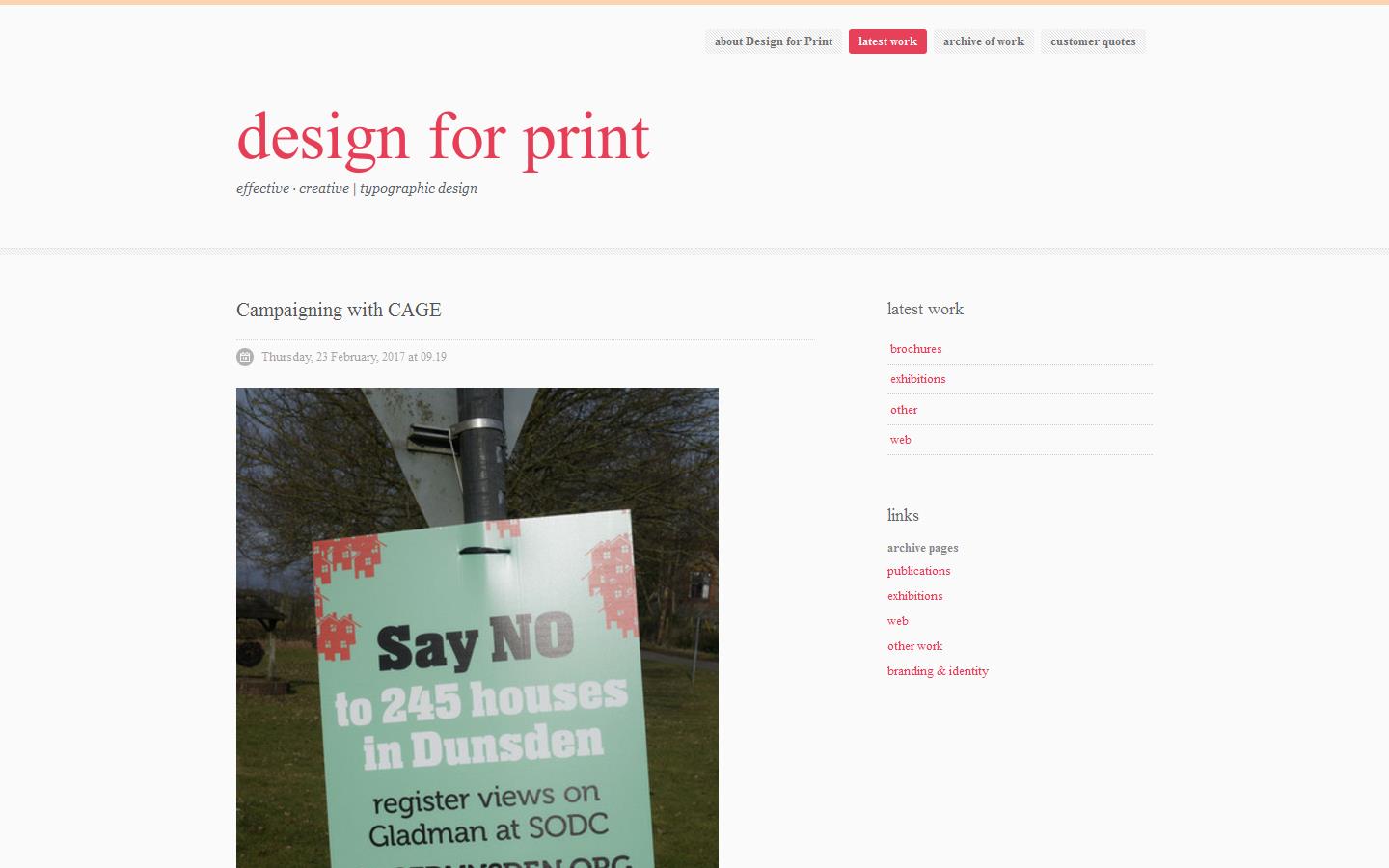 Design for Print Website