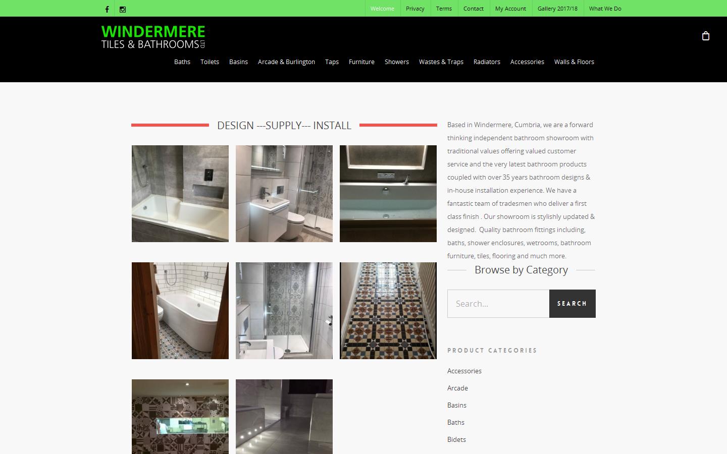 Windermere Tiles & Bathrooms Website