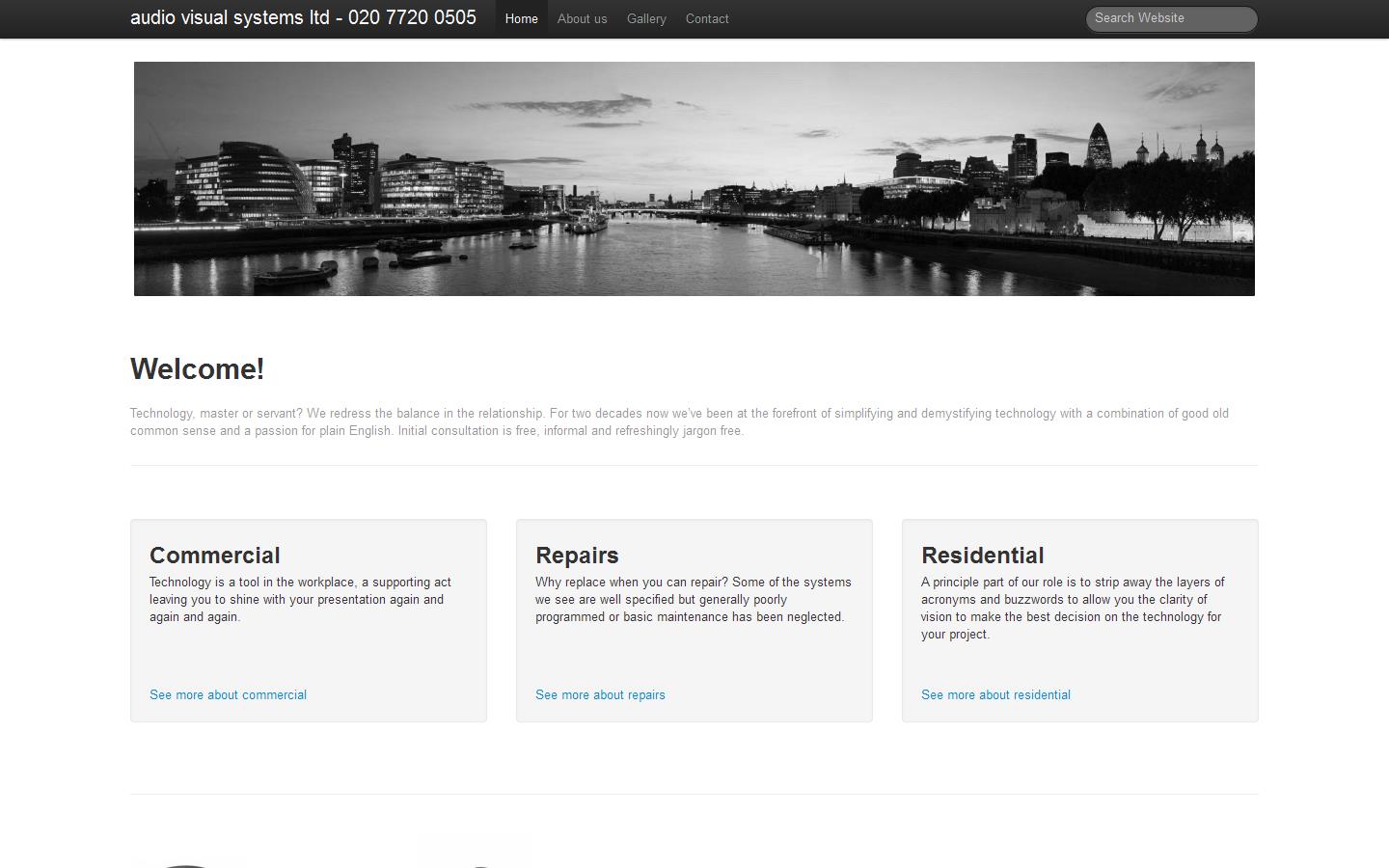 Audio Visual Systems Ltd Website