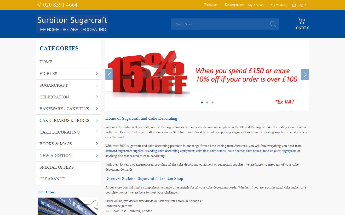 Surbiton Art & Sugar Craft Website