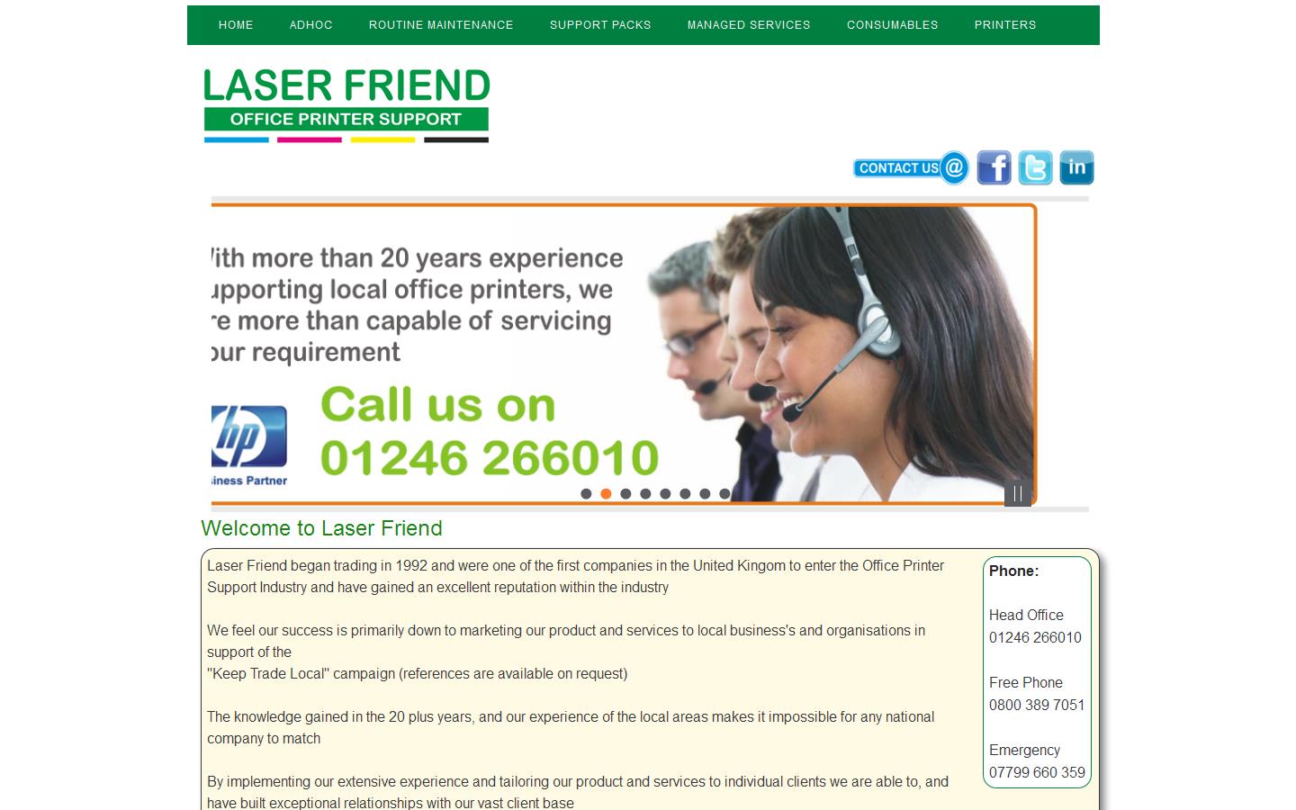 Laser Friend Website