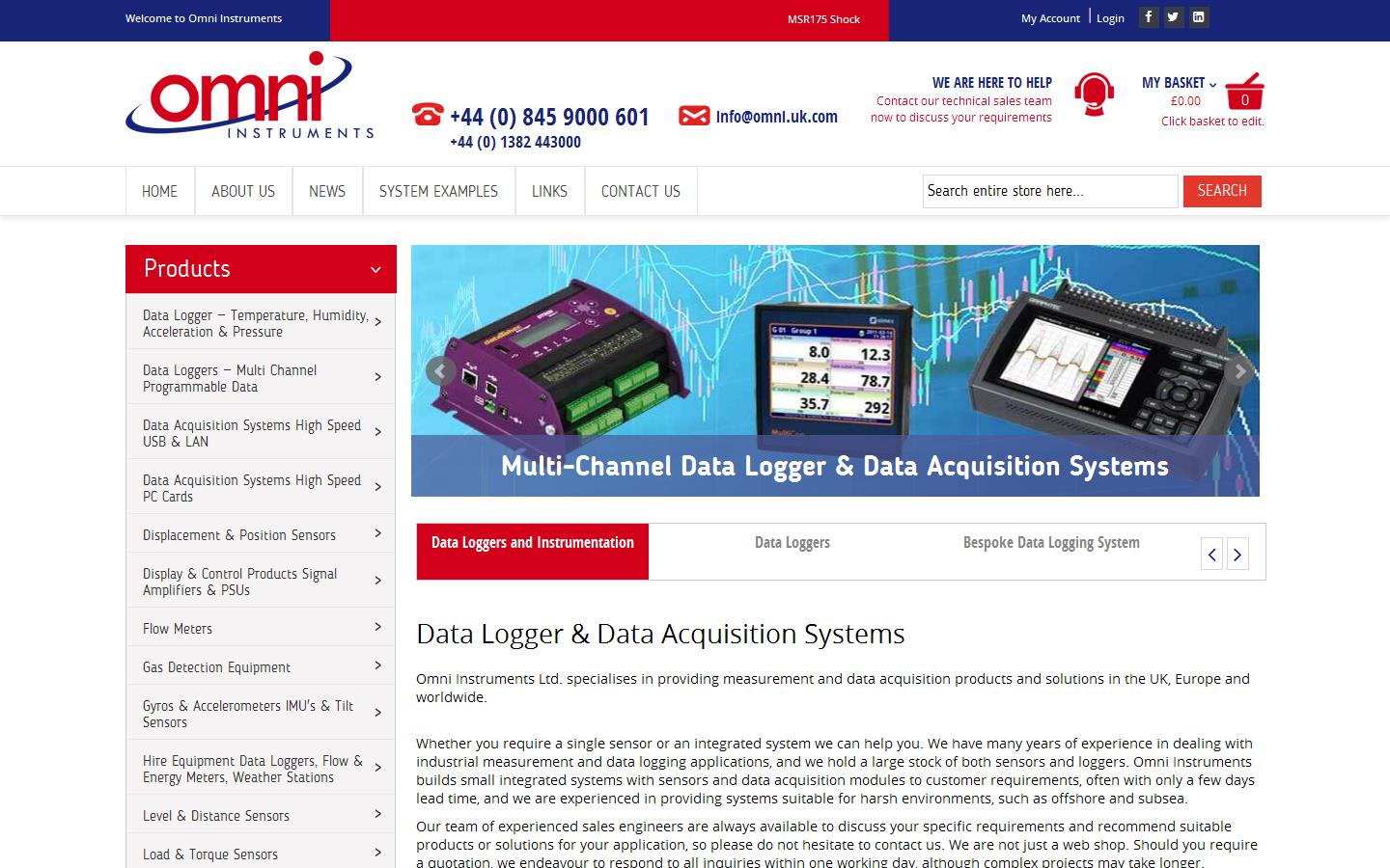 Omni Instruments Website