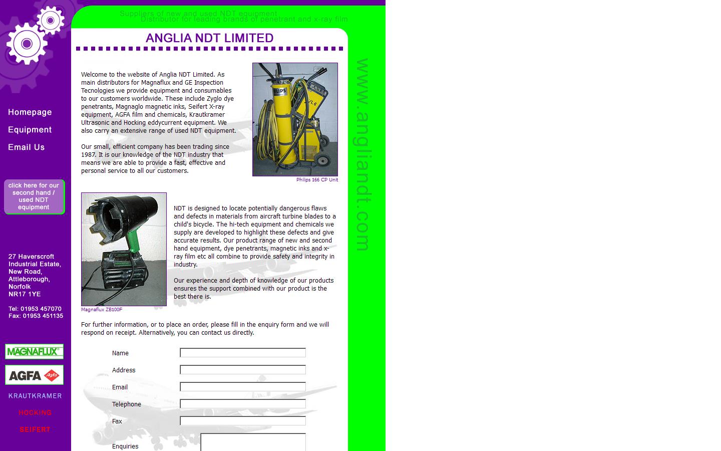 Anglia N D T Ltd Website