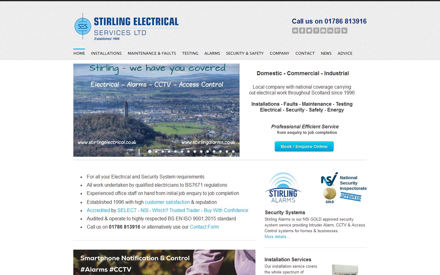 Stirling Electrical Services Ltd Website