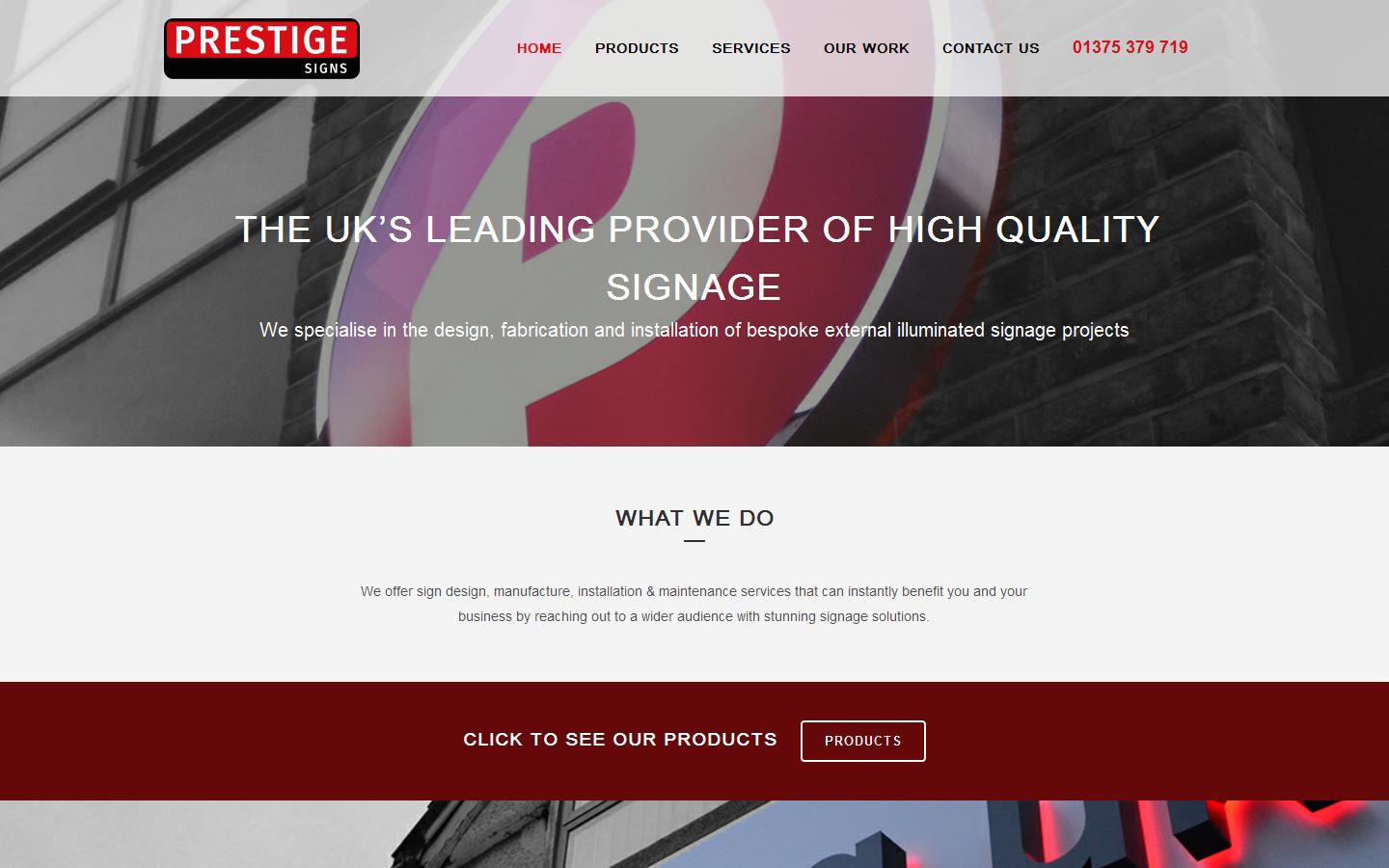 Prestige Signs Website