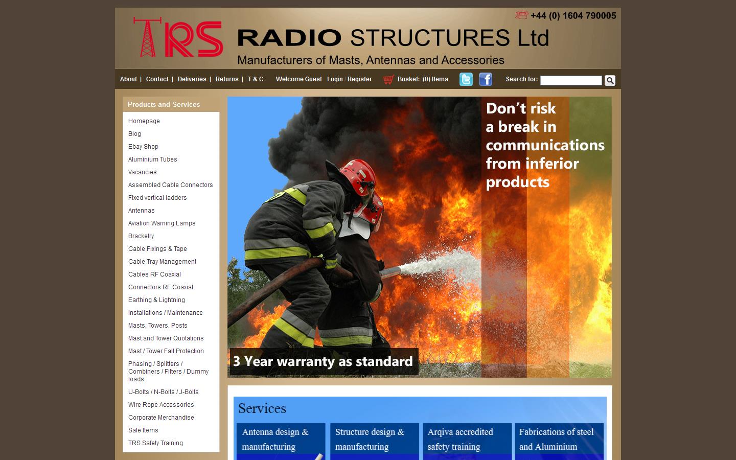 Radio Structures Ltd Website