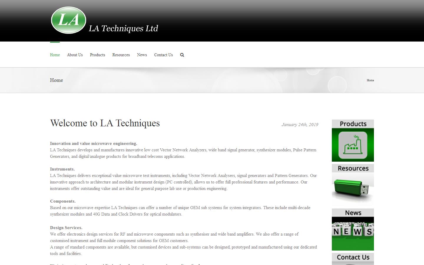 L A Techniques Ltd Website