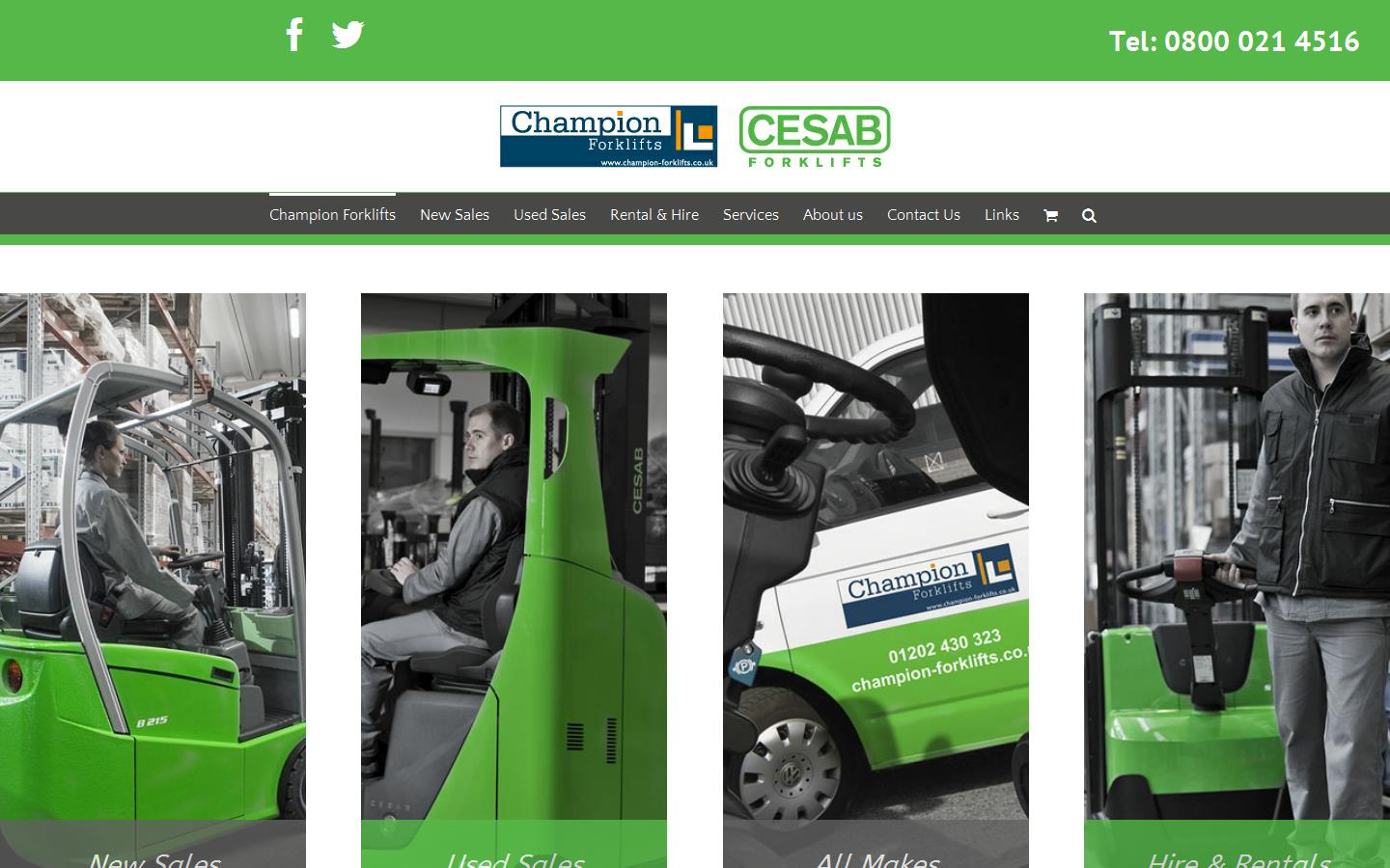Champion Forklifts Website
