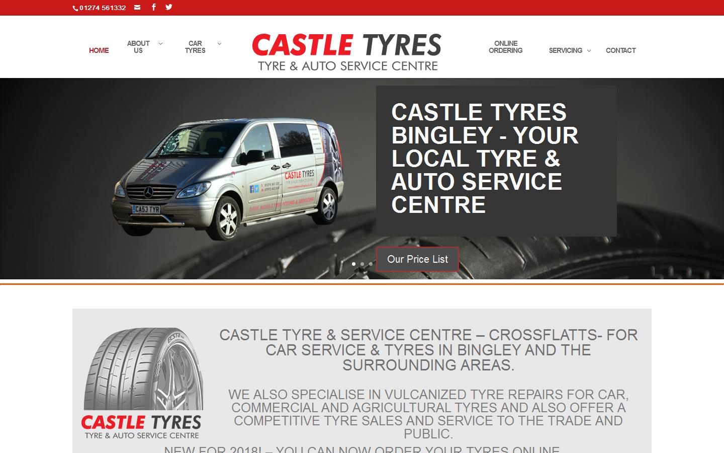 Castle Tyres Website