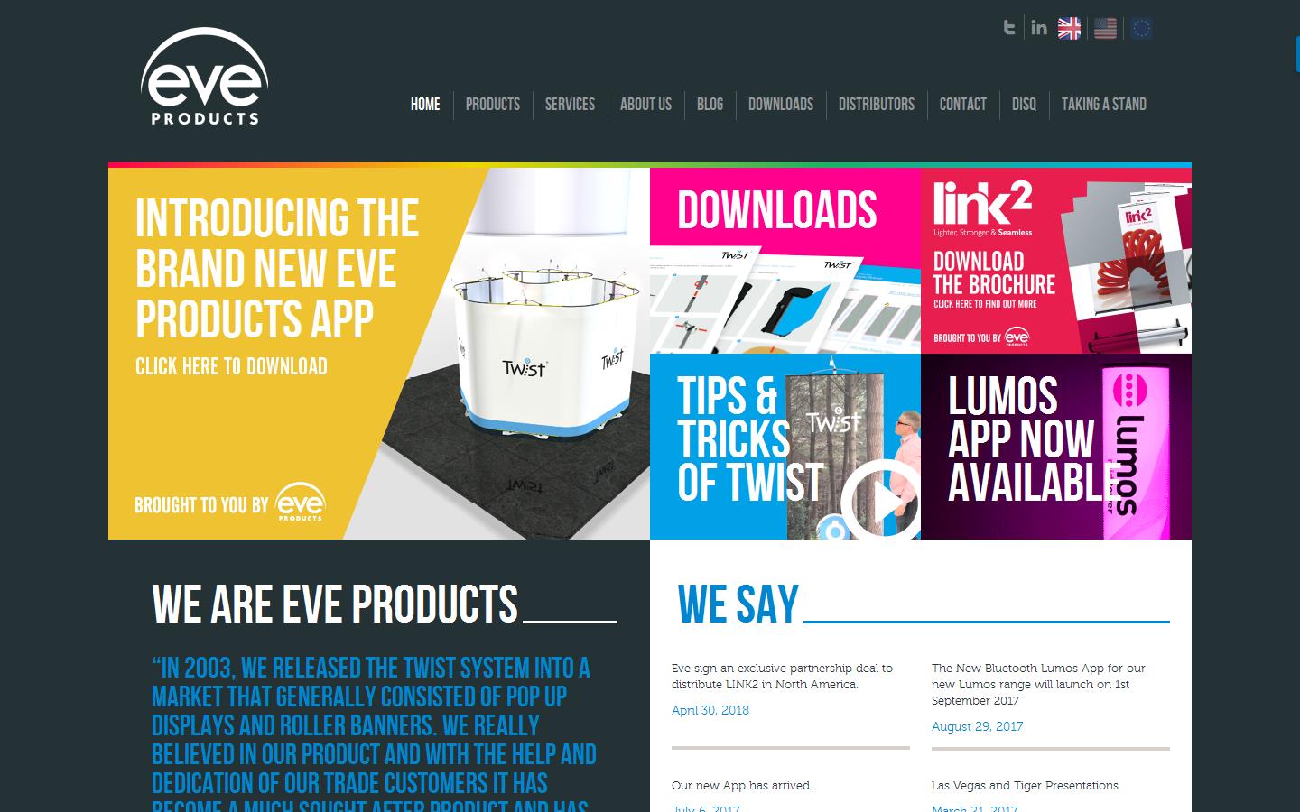 Eve Products Website