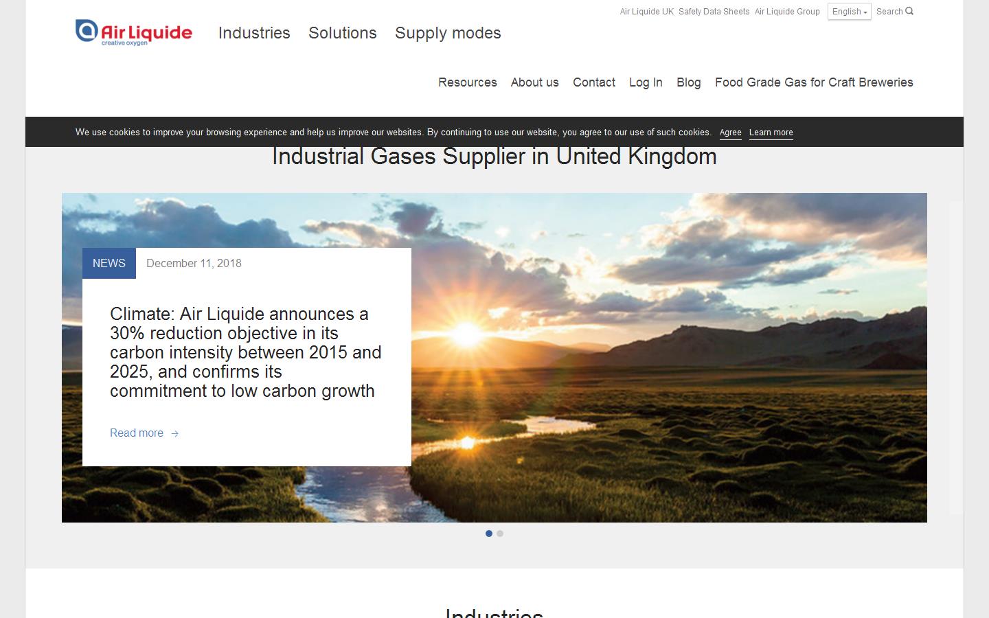 Air Liquide UK Ltd Website