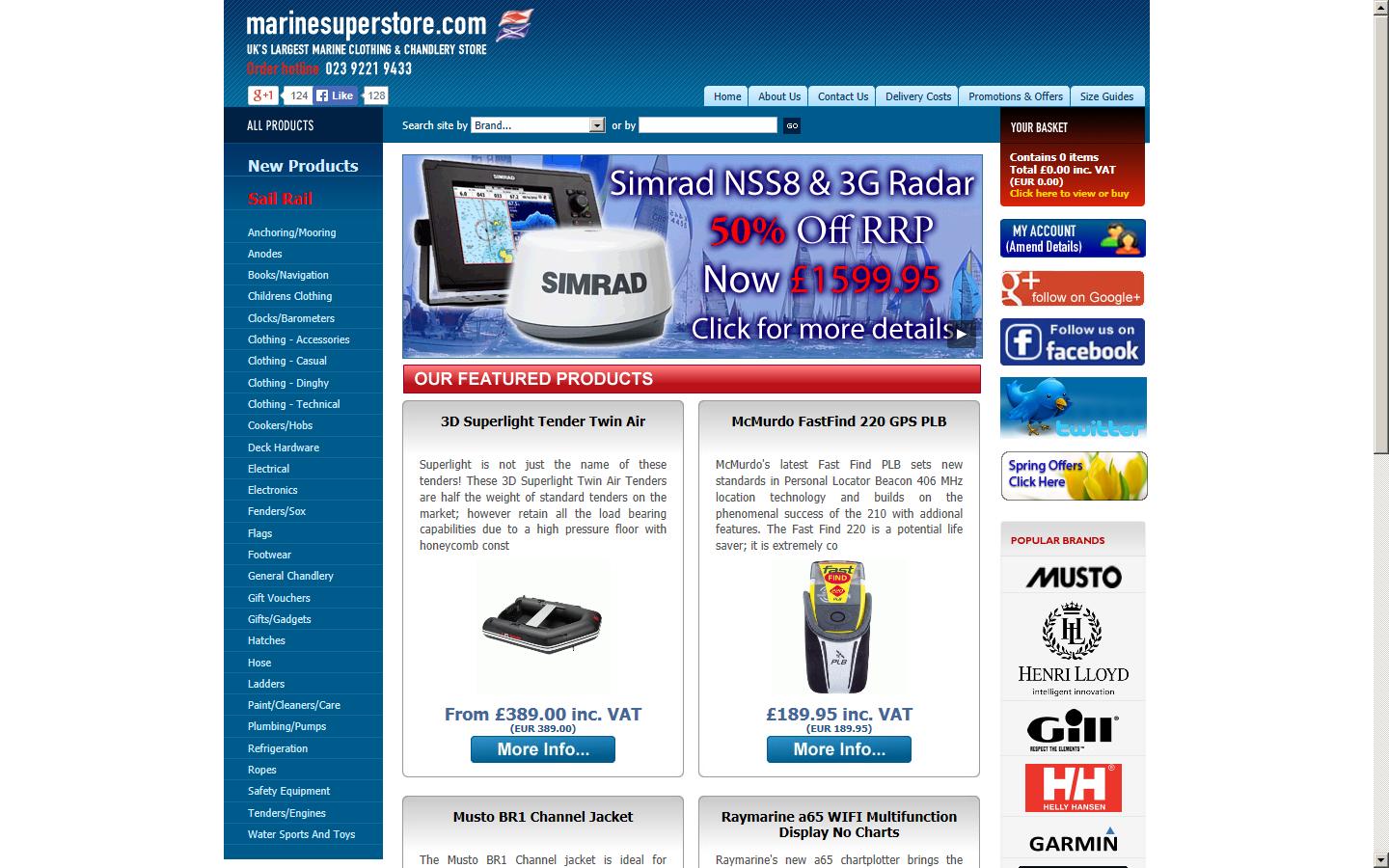 Marine Super Store Ltd Website