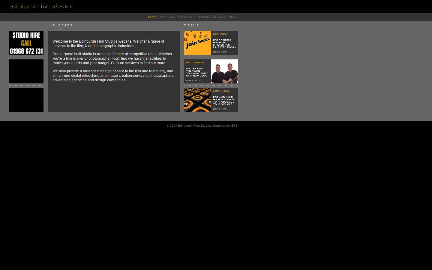 Edinburgh Film Studios Website