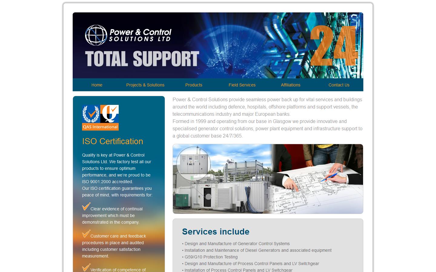 Power Control Solutions Ltd Website