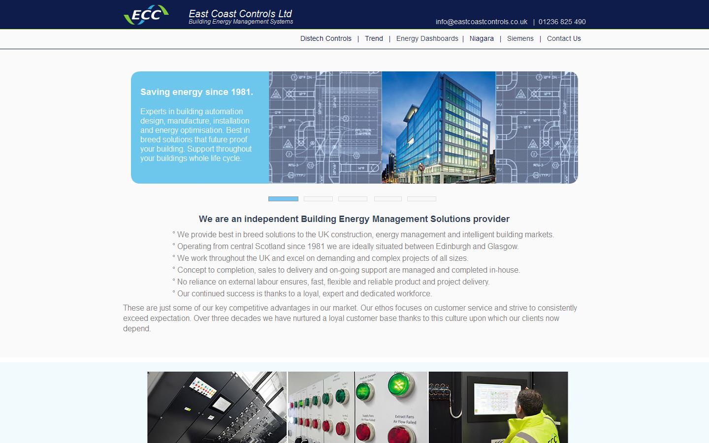 East Coast Controls Ltd Website
