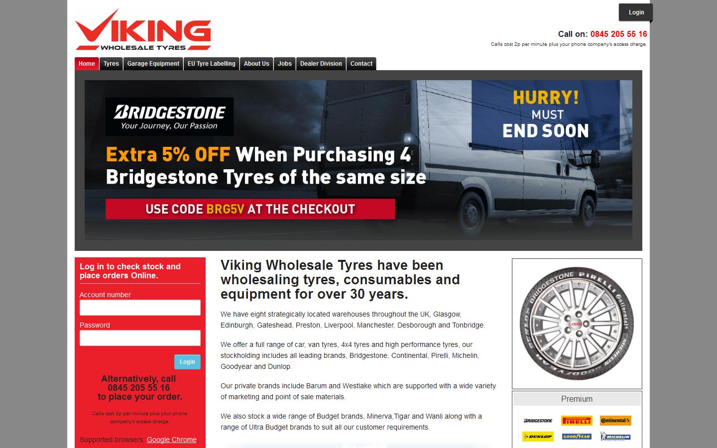Viking Wholesale Tyres Website