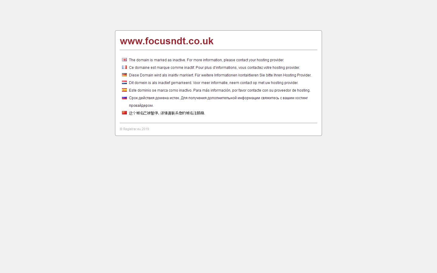 Focus Ndt Ltd Website