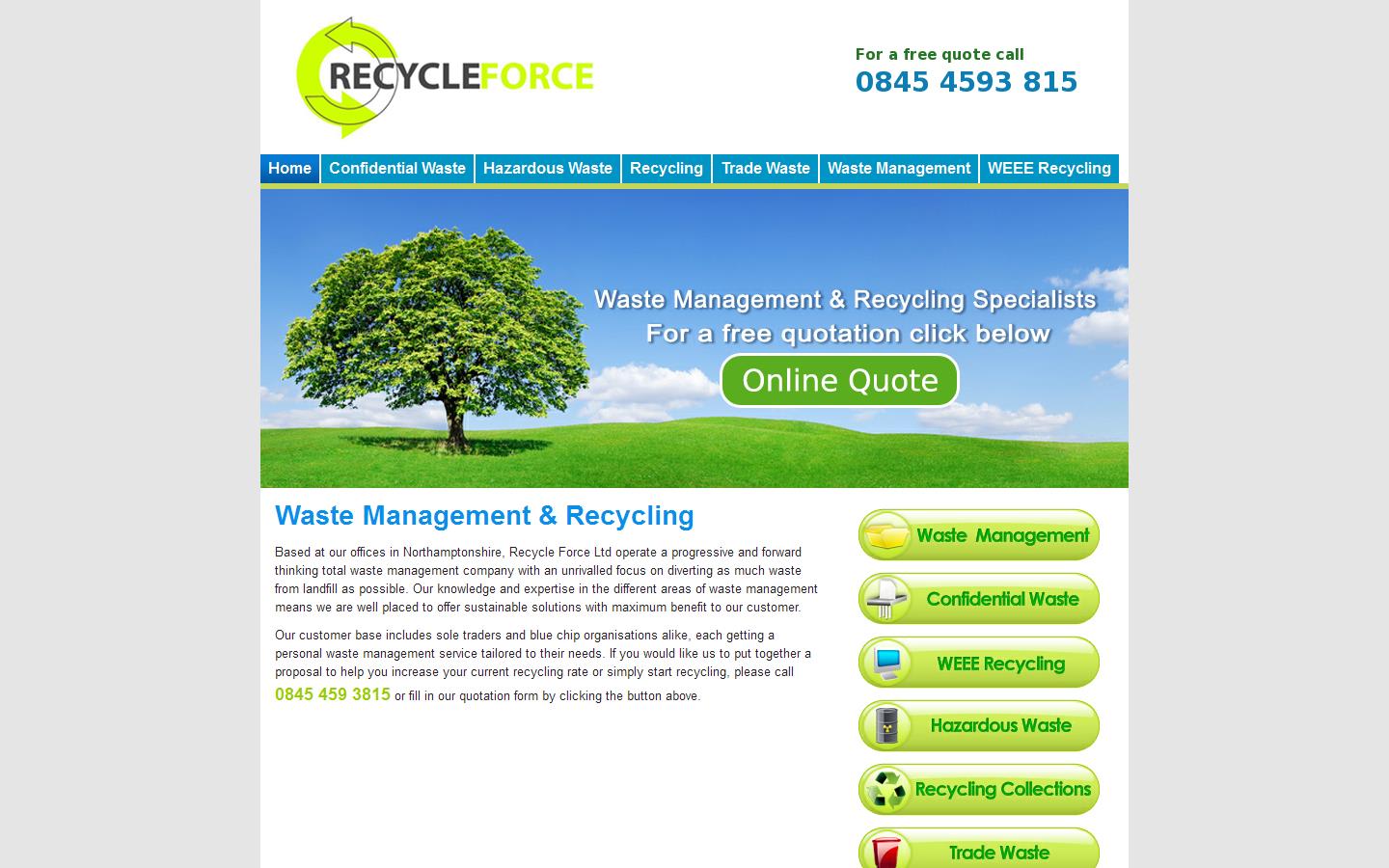 Recycle Force Website